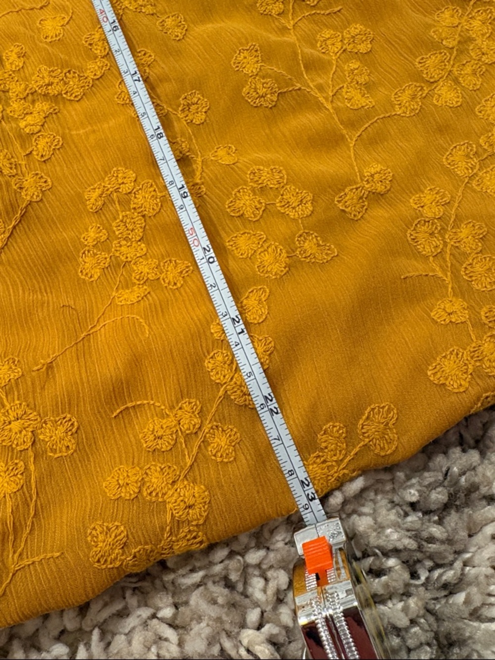 Maeve Anthropologie Mustard Embroidered Lace-Up Sleeveless Top Boho Size 4 - Picture 16 of 16